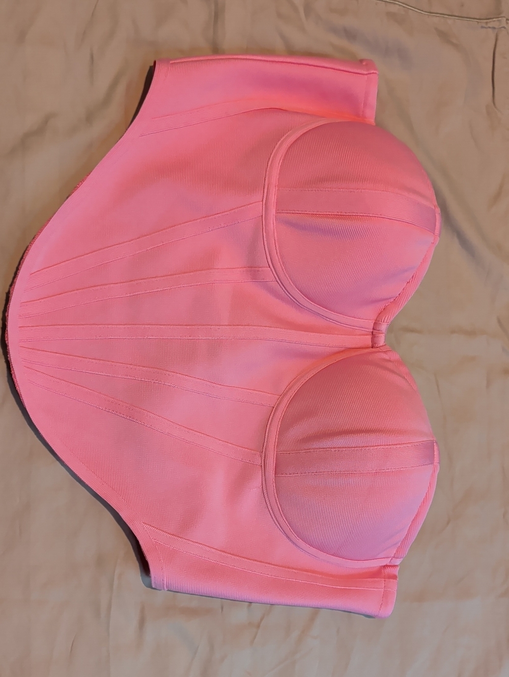 Pink Longline Strapless Bustier Top - Women Intimates